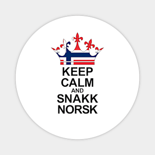 Keep Calm And Snakk Norsk Black Edition Magnet